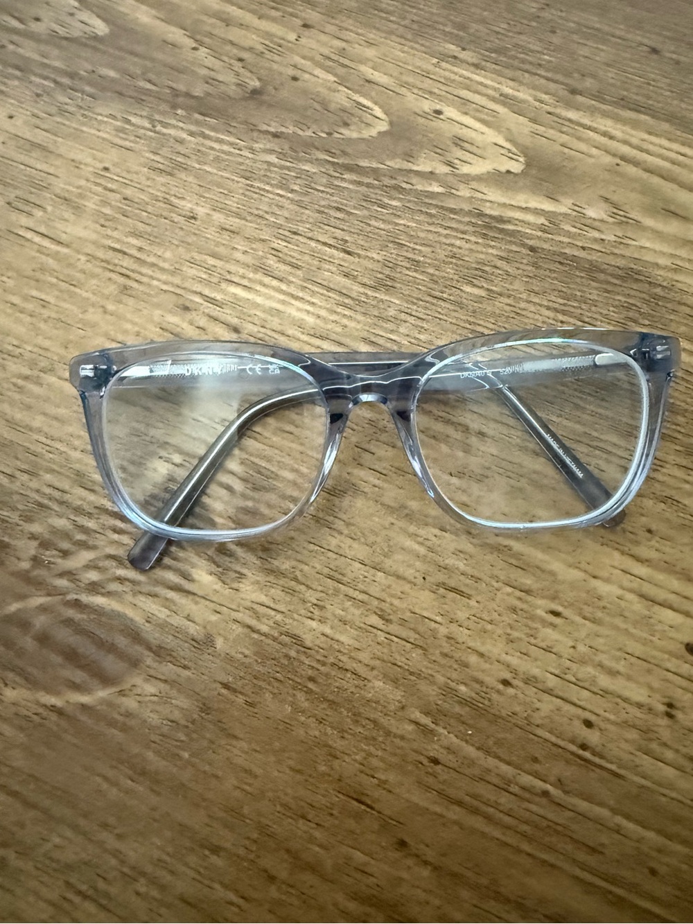DKNY DK5040 N 520 CLEAR GREY AUTHENTIC EYEGLASSES 53-18-140 FULL RIM EXCELLENT